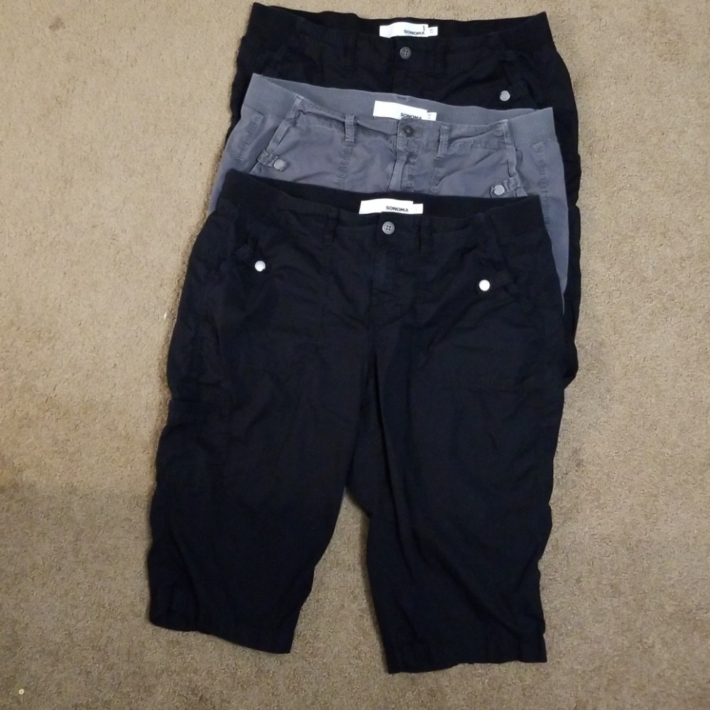 3pair Sonoma capris